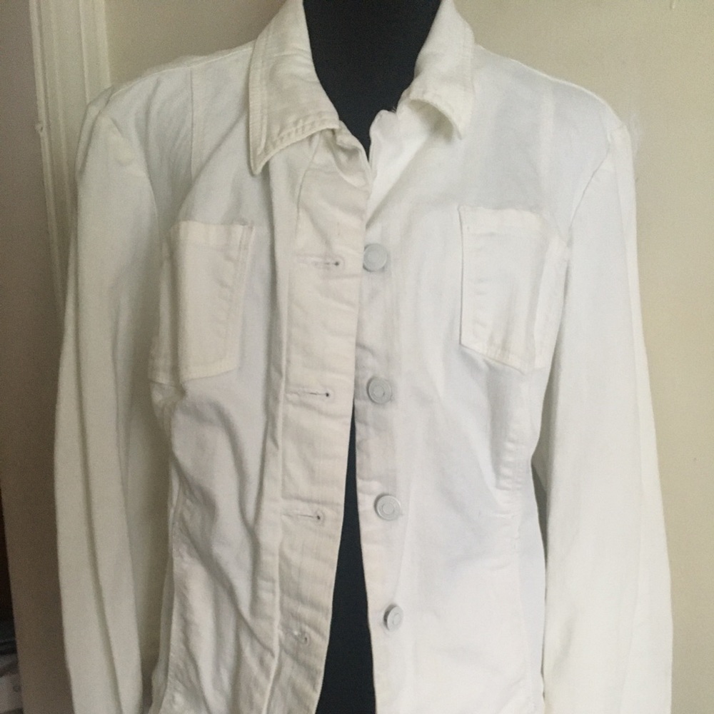 White denim Liz Claiborne jacket